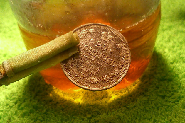 Очистка биметаллических, никелевых и бронзовых монет в домашних условиях