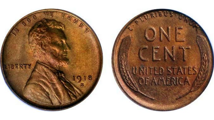 Цент 1918 года